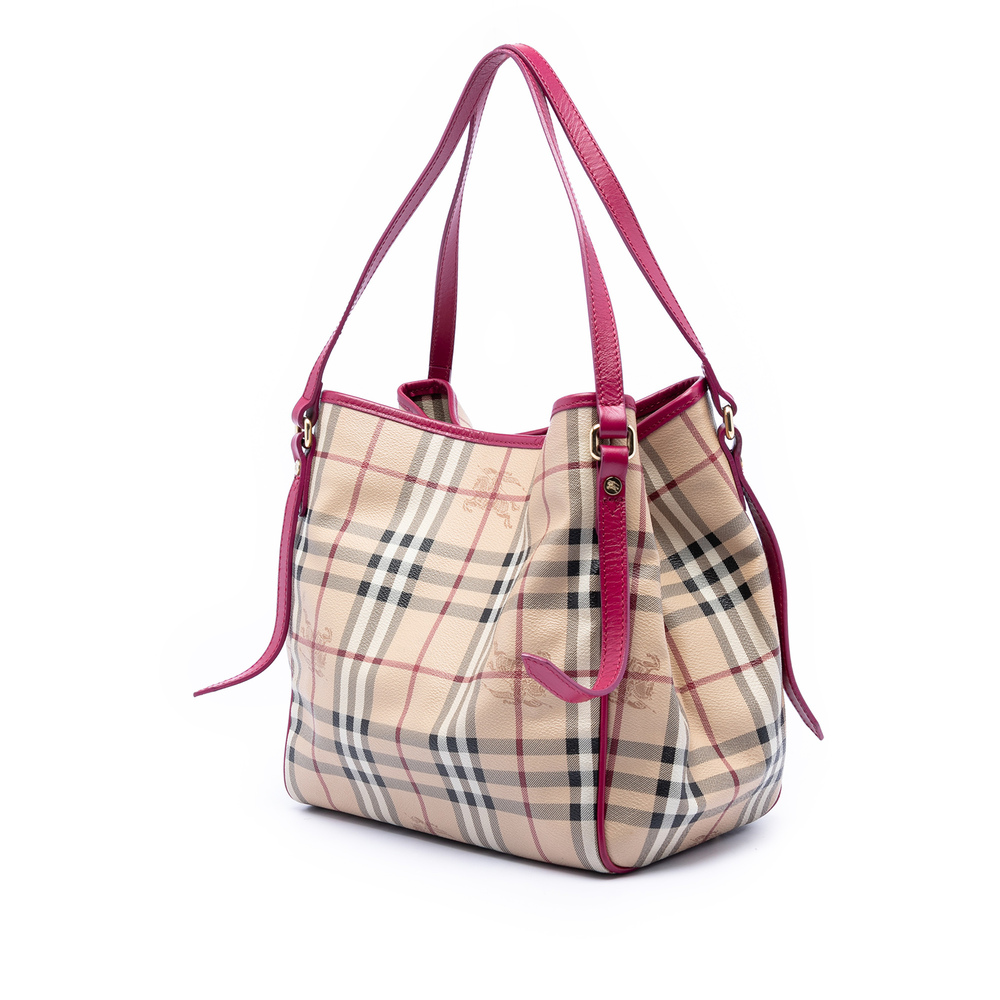 Pre-Loved Burberry Small Haymarket Check Coated Canvas Canterbury Tote - Picture 2 of 7